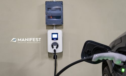 Manifest Services installs a Charging Station for Electric Cars in the Ravago building